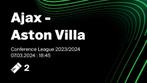 Ajax - Aston Villa | 402 Tickets | Naast elkaar | Bij F-Side, Tickets en Kaartjes, Sport | Voetbal, Maart, Losse kaart, Twee personen