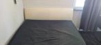 Tweepersoonsbed te koop, Huis en Inrichting, Ophalen, Gebruikt, Wit, 140 cm
