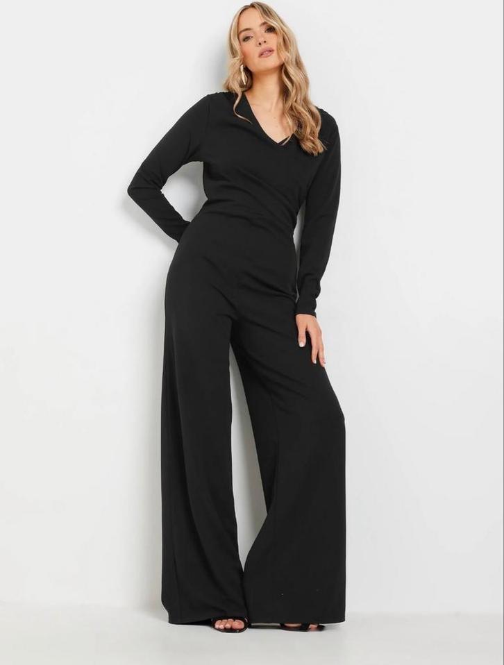 Elegante Lange Zwarte Jumpsuit, Kleding | Dames, Jumpsuits, Nieuw, Maat 38/40 (M), Zwart, Ophalen of Verzenden