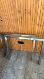 Rvs tafelpoten, Huis en Inrichting, Ophalen, 50 tot 100 cm, 50 tot 100 cm, Zo goed als nieuw