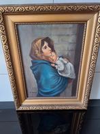 Maria met Kind- Olieverf op Doek gesigneerd, Antiek en Kunst, Kunst | Schilderijen | Klassiek, Ophalen of Verzenden