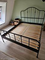 Tweepersoonsbed zwart metaal, 160x200 cm, matras optioneel, Ophalen, Gebruikt, Zwart, Tweepersoons
