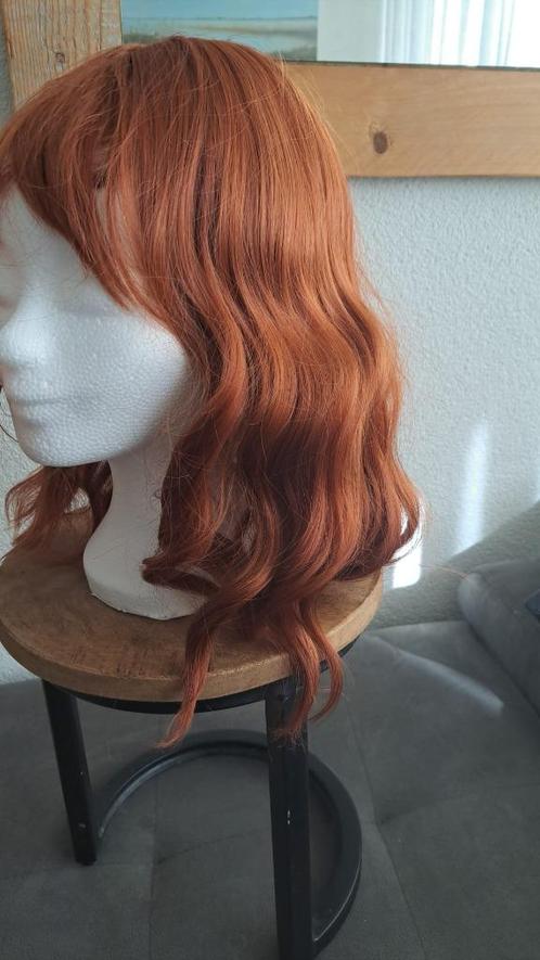 NIEUW! Porsmeer pruik auburn red schouderlengte, Sieraden, Tassen en Uiterlijk, Uiterlijk | Haarverzorging, Nieuw, Pruik of Haarverlenging