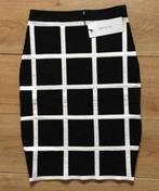 Karen Millen kort jurk rok dress XS zwart wit NIEUW rokje, Zwart, Nieuw, Ophalen of Verzenden, A
