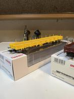 Marklin 47100 lage boordwagen met rongen., Hobby en Vrije tijd, Modeltreinen | H0, Wisselstroom, Ophalen of Verzenden, NS, Märklin