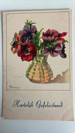 Riet Raaphorst. Vaas met anemonen., Ophalen of Verzenden, Voor 1920, Gelopen