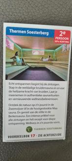 Thermen Soesterberg voordeel voor de 2e persoon 50% korting, Twee personen, Kortingsbon, Spa of Sauna