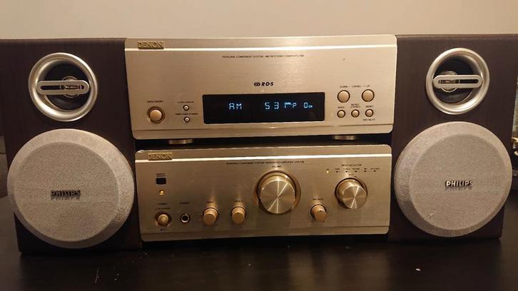 Denon UPA-F88 Versterker & UTU-F88 Tuner + Philips Boxen, Audio, Tv en Foto, Stereo-sets, Gebruikt, Tuner of Radio, Speakers, Denon