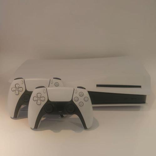 Playstation 5 Disc 825GB White | 2x Controller, Spelcomputers en Games, Spelcomputers | Sony PlayStation 5, Gebruikt