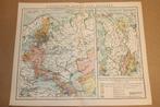 Antieke historische kaart van Rusland - Ca 1900, Boeken, Ophalen of Verzenden, 1800 tot 2000, Nederland, Landkaart