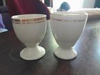 Set brocante oude eierdopjes met goud randje, Ophalen of Verzenden, Zo goed als nieuw, Overige stijlen, Overige typen