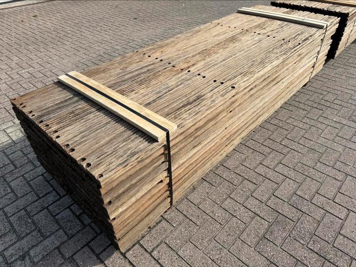 Azobe Brugdekdelen *Vlonderdelen * Terrasplank *  Balken *, Tuin en Terras, Palen, Balken en Planken, Zo goed als nieuw, Planken