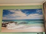 Canvas doek met prachtige zee en strand, Schilderij, Zo goed als nieuw, Ophalen, 75 cm of meer