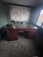 Te koop Engels bureau, stoel, lamp, landkaart en bijzettafel, Ophalen, Zo goed als nieuw
