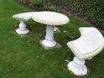 Betonnen Tuintafel en Banken, Tuin en Terras, Ophalen, Gebruikt, Rond, Overige materialen
