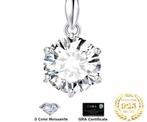 Moissanite hanger S925 zilver, Ophalen of Verzenden, Zo goed als nieuw, Zilver, Overige voorstellingen
