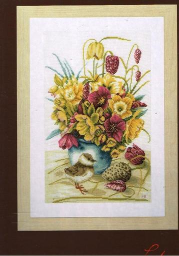 Cado marjolein bastin borduurpakket flowers & lapwin  671 beschikbaar voor biedingen