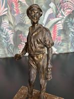 bronzen? beeld van een mijnwerker, Ophalen, Brons