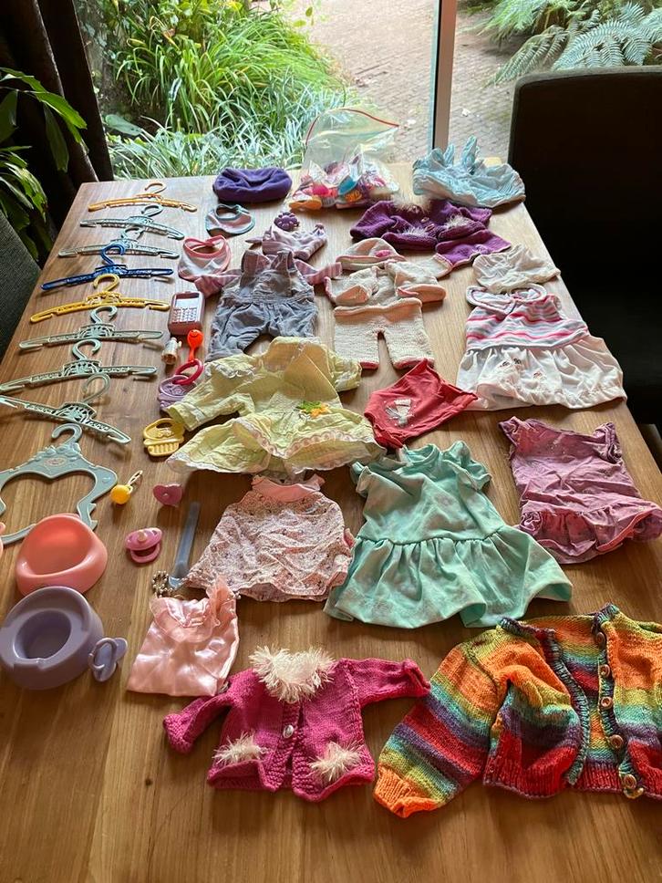 Poppenkleren en Spullen Pakket, Kinderen en Baby's, Speelgoed | Poppen, Gebruikt, Babypop, Ophalen of Verzenden