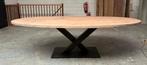 Ovale eiken eetafel tafel ovaal 250x125 cm, Ophalen, 100 tot 150 cm, Eikenhout, Vijf personen of meer