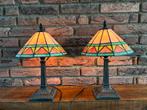 Twee Tiffany stijl lampen, Ophalen, Zo goed als nieuw, Minder dan 50 cm, Tiffany