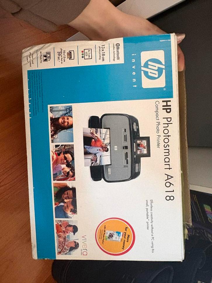 HP Photosmart A618 Fotoprinter - Compact en Draagbaar, Computers en Software, Printers, Gebruikt, Fotoprinter, Inkjetprinter, Kleur printen