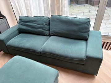 Ikea Kivik 3 zits bank met hocker/voetenbank - afbeelding 1