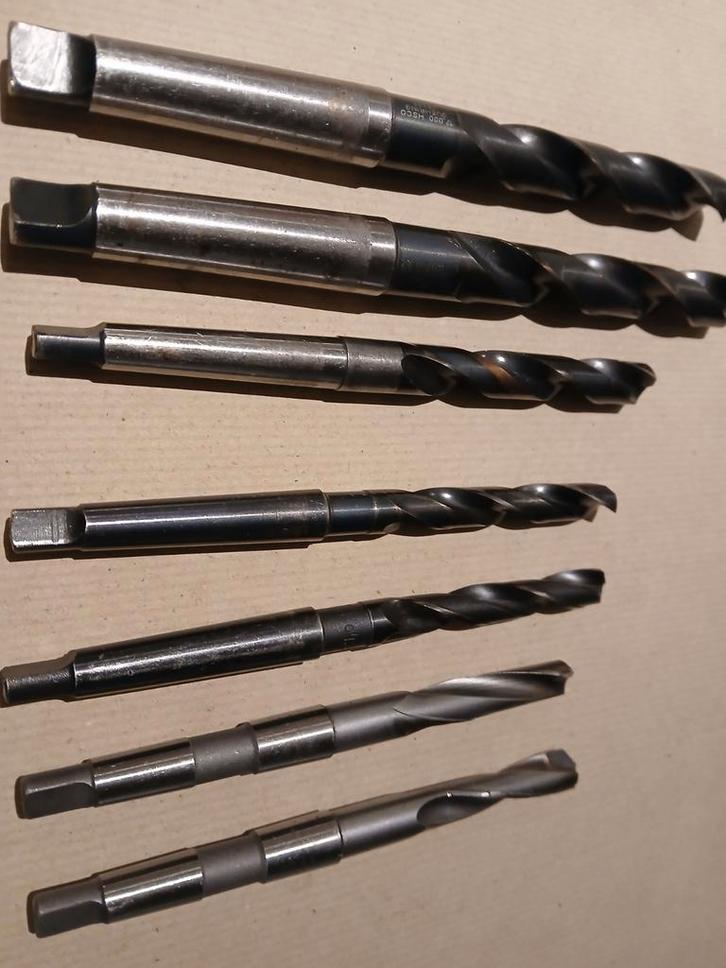 Set van 7 gebruikte metaalboren, Doe-het-zelf en Verbouw, Gereedschap | Handgereedschap, Gebruikt, Ophalen of Verzenden