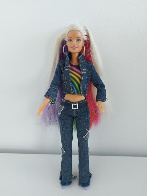 Barbie RAINBOW SPARKLE HAIR, Verzamelen, Poppen, Gebruikt, Pop, Ophalen of Verzenden