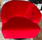 Nog 2 dgn Rode velvet draai fauteuil stoel, Ophalen, Zo goed als nieuw, 50 tot 75 cm