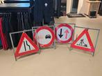 Oude verkeersborden op staander, Ophalen