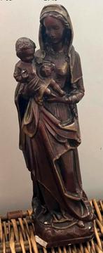 Maria met haar zoon , antiek beeld ,27 cm hoog, Ophalen of Verzenden