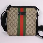 Gucci Web GG Supreme Flat Messenger Bag - Beschadigd, Sieraden, Tassen en Uiterlijk, Gebruikt