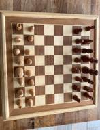 Houten schaakbord met stukken, Ophalen of Verzenden, Zo goed als nieuw