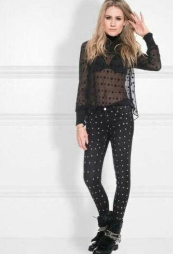 NIKKIE ROMY Blouse zwart semi transparant , 34 beschikbaar voor biedingen