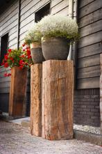 Robuuste oude meerpalen/Meerpaal met of zonder ring, Huis en Inrichting, Woonaccessoires | Zuilen en Pilaren, Ophalen, Zo goed als nieuw