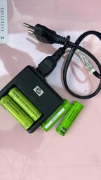 HP oplader + 4 oplaadbare, Ophalen of Verzenden, Gebruikt
