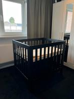 Colorfull home baby box zwart - inclusief matras, Ophalen, Zo goed als nieuw, Rechthoekig