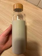 Nespresso glazen drinkfles met bamboe dop, Ophalen of Verzenden, Zo goed als nieuw
