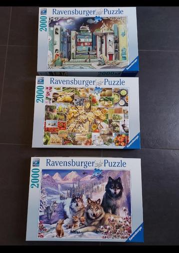 3 Ravensburger puzzels 2000 stukjes