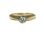 Gouden Diamonde Solitair Ring 0.24 Briljant Geslepen Diamant, 18 tot 19, Onbekend, Ophalen of Verzenden, Zo goed als nieuw