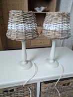 Brocante tafellamp 2 stuks, Huis en Inrichting, Lampen | Tafellampen, Ophalen of Verzenden, Zo goed als nieuw, Brocante, Minder dan 50 cm
