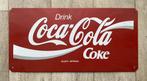 Coca-Cola bord rood 30x61cm, Verzamelen, Merken en Reclamevoorwerpen, Verzenden, Zo goed als nieuw, Reclamebord