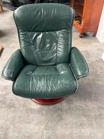 Groene Stressless Fauteuil, Ophalen of Verzenden, Gebruikt, Hout, 75 tot 100 cm