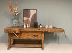 Houten werkbank, Werkbank met bankschroef, Dressoir, Meubel, Ophalen of Verzenden