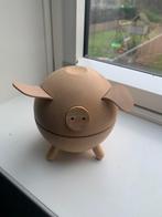 Spaarpot varken (met gebrek), Verzamelen, Spaarpotten, Ophalen of Verzenden, Gebruikt, Hout, Dier
