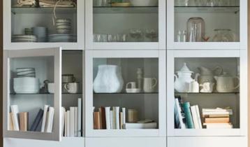 3 witte/glas deurtjes voor bijv besta kast  beschikbaar voor biedingen