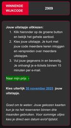 Postcodeloterij uitje (4 kaartjes), zie afbeeldingen, Tickets en Kaartjes, Drie personen of meer, Cadeaubon, Arrangement, Pretpark