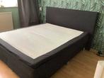 Boxspring 160x200 antraciet, Ophalen, Gebruikt, Tweepersoons, 200 cm