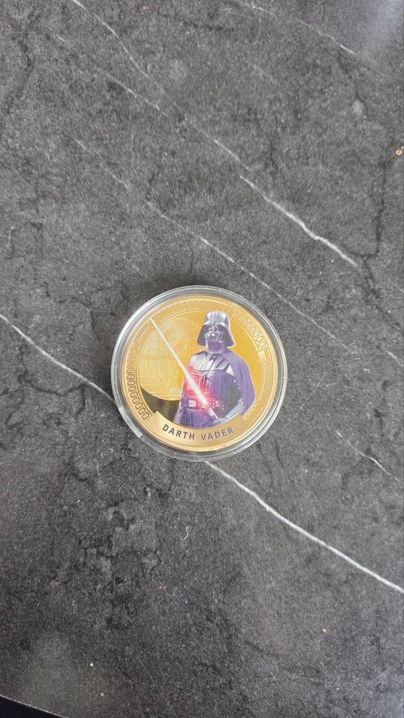 Star Wars Darth Vader Gedenkmunt, Ophalen of Verzenden, Nieuw, Overige typen